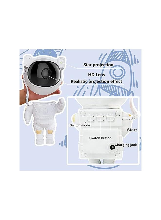 Kids Galaxy Star Led Projector Night Light with Timer Remote Control and 360°Adjustable Design Nebula Galaxy Projector for Children Adults Baby Bedroom Car Party Decoration and Game Rooms (Astronaut)