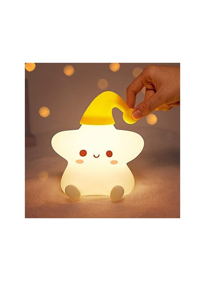 Silicone Rechargeable Battery Cute Stars Night Light for Kids