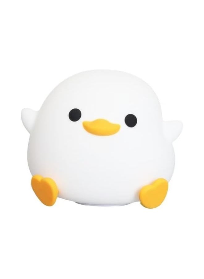 Duck Night Light for Kids,Soft Silicone Cute Night Lamp for Kids Room,Touch Control Dimming,USB Rechargeable Portable Night Light,Gifts for Boys & Girls