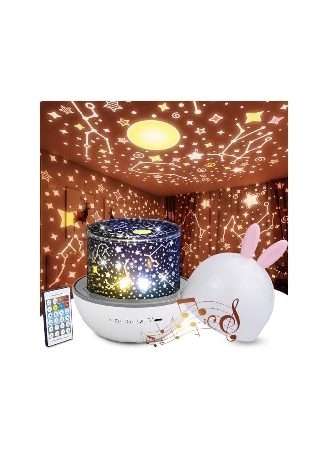 Star Projector Night Light for Kids, Kids Night Light Projector with Remote AUTO Timer Dimmable for Bedroom Decor Rechargeable Toddler Night Light for Boys Girls Baby Gift
