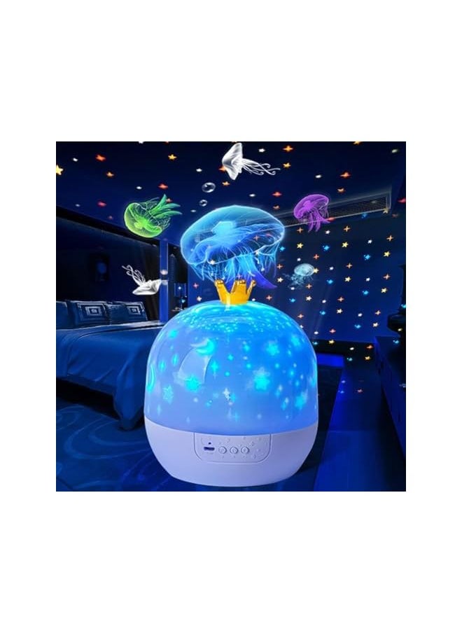 Children's Room Night Lights, Galaxy Projectors, Bedroom Night Lights, 360 ° Rotation, Bluetooth Speakers, Starry Sky Projector, Suitable for Birthday, Room Decoration