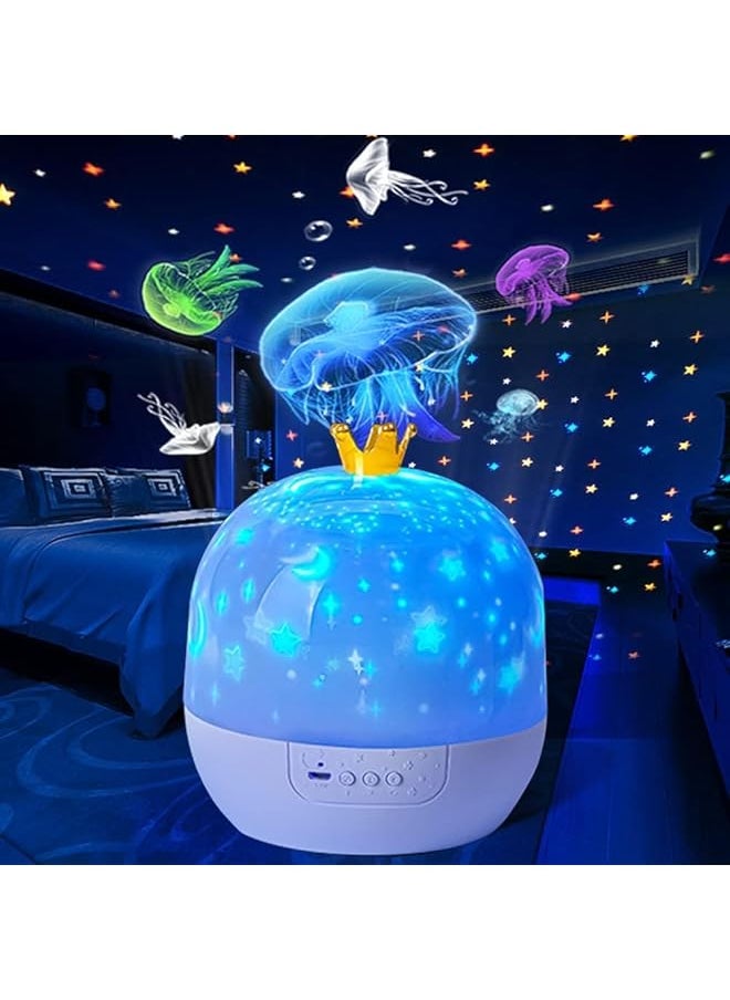 Children's Room Night Lights, Galaxy Projectors, Bedroom Night Lights, 360 ° Rotation, Bluetooth Speakers, Starry Sky Projector, Suitable for Birthday, Room Decoration