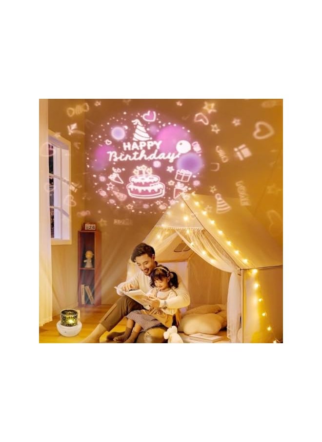 Children's Room Night Lights, Galaxy Projectors, Bedroom Night Lights, 360 ° Rotation, Bluetooth Speakers, Starry Sky Projector, Suitable for Birthday, Room Decoration
