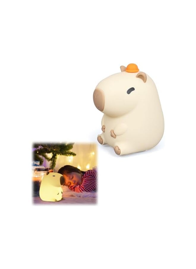 Capybara Lamp - Capybara Night Light, Capybara Gifts for Girl, Decor Cute Lamp for Nursery, Touch Control, Timmer Funtion, Portable and Rechargeable Dimmable, Birthday Gifts for Boys Girls
