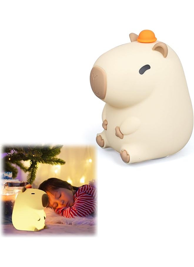 Capybara Lamp - Capybara Night Light, Capybara Gifts for Girl, Decor Cute Lamp for Nursery, Touch Control, Timmer Funtion, Portable and Rechargeable Dimmable, Birthday Gifts for Boys Girls