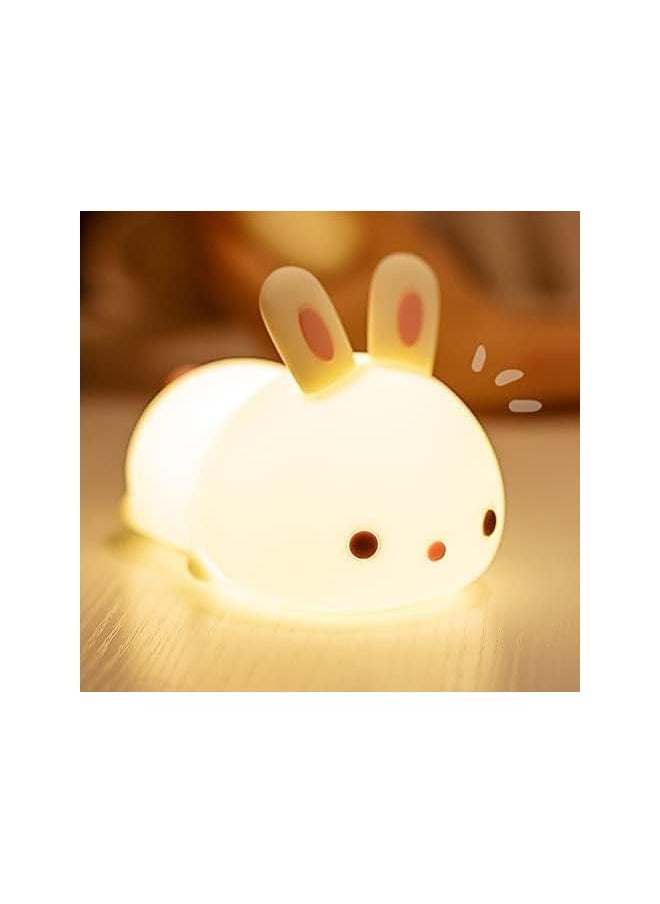 Cute Bunny Kids Night Light Night Lamp with Remote Control for Kids Bedroom Toddler Baby Portable Silicone Led Nightlight