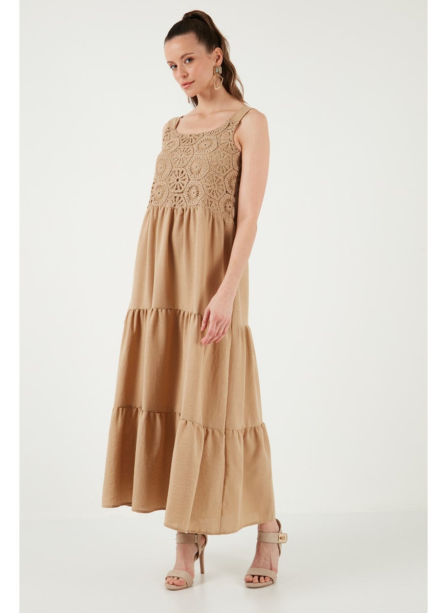 Relaxed Fit Flounce Long Dress Women's Dress 611EL010