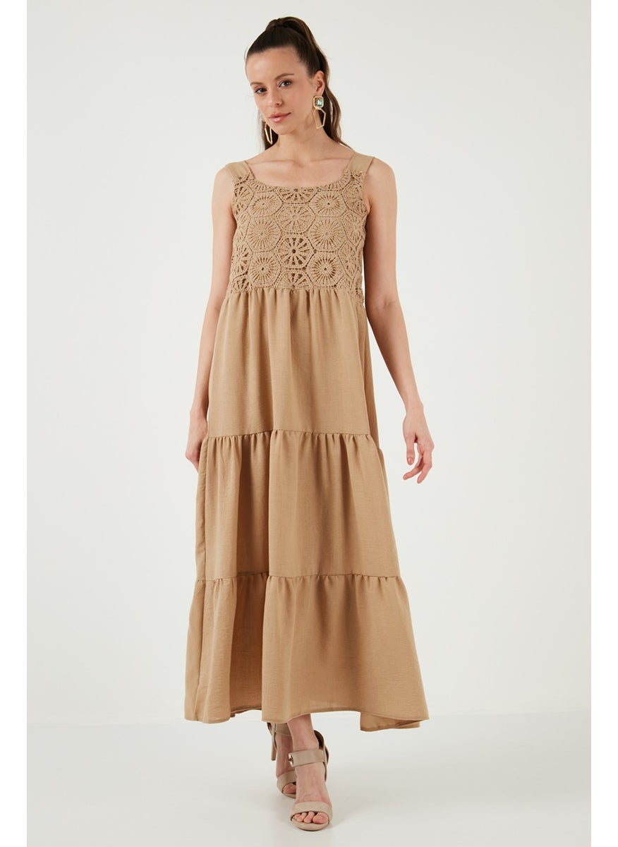 Relaxed Fit Flounce Long Dress Women's Dress 611EL010
