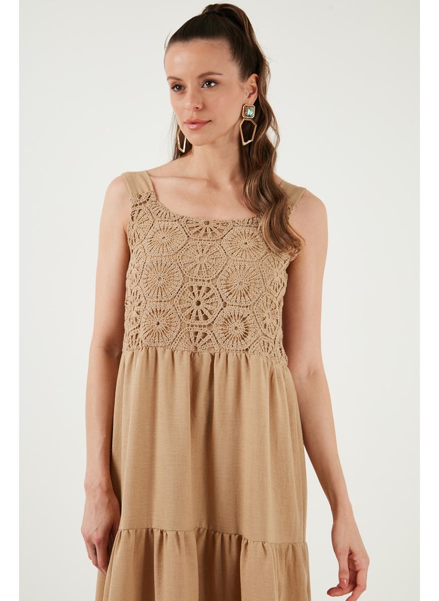 Relaxed Fit Flounce Long Dress Women's Dress 611EL010