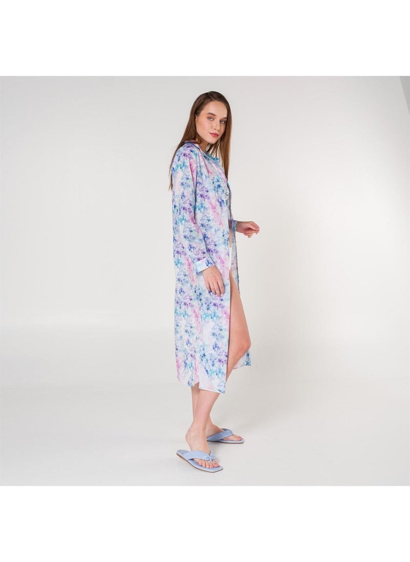 Helen Voile Beach Shirt Dress