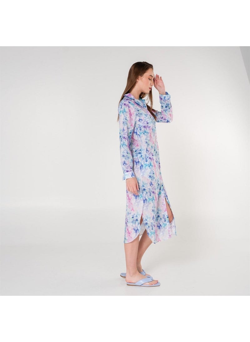 Helen Voile Beach Shirt Dress