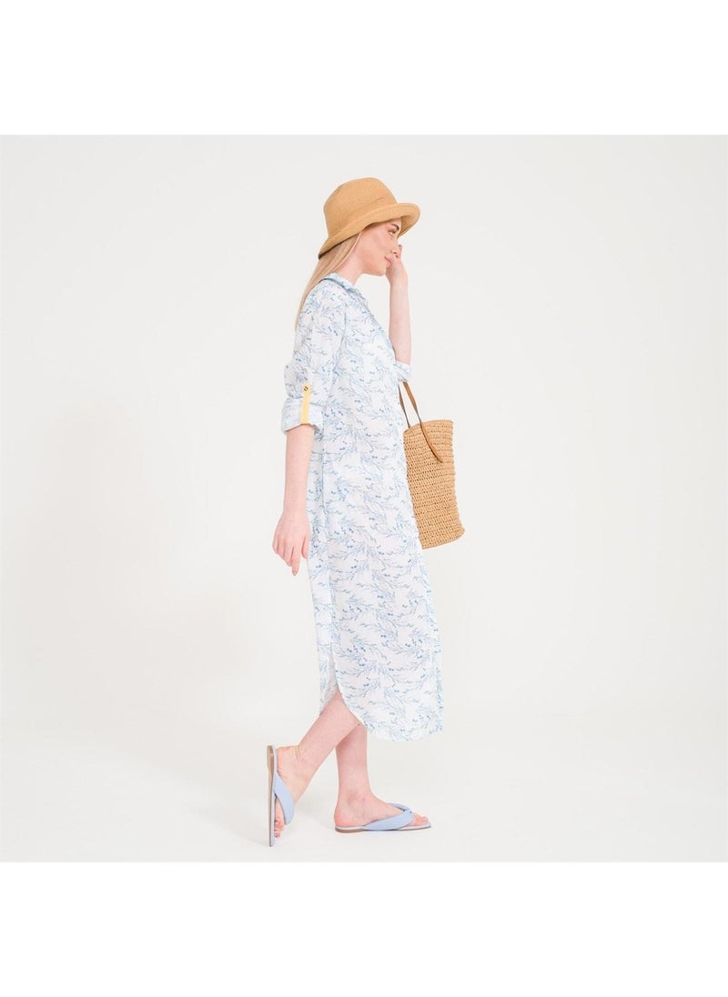 Helen Voile Beach Shirt Dress