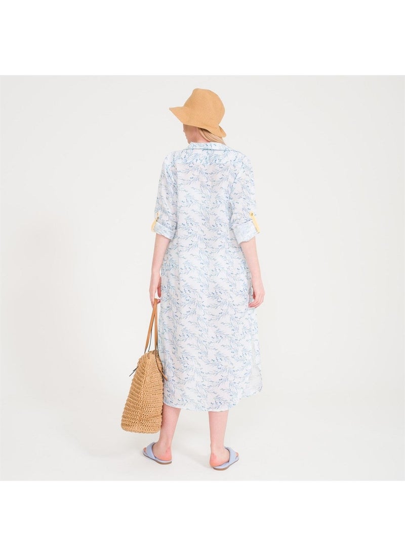 Helen Voile Beach Shirt Dress