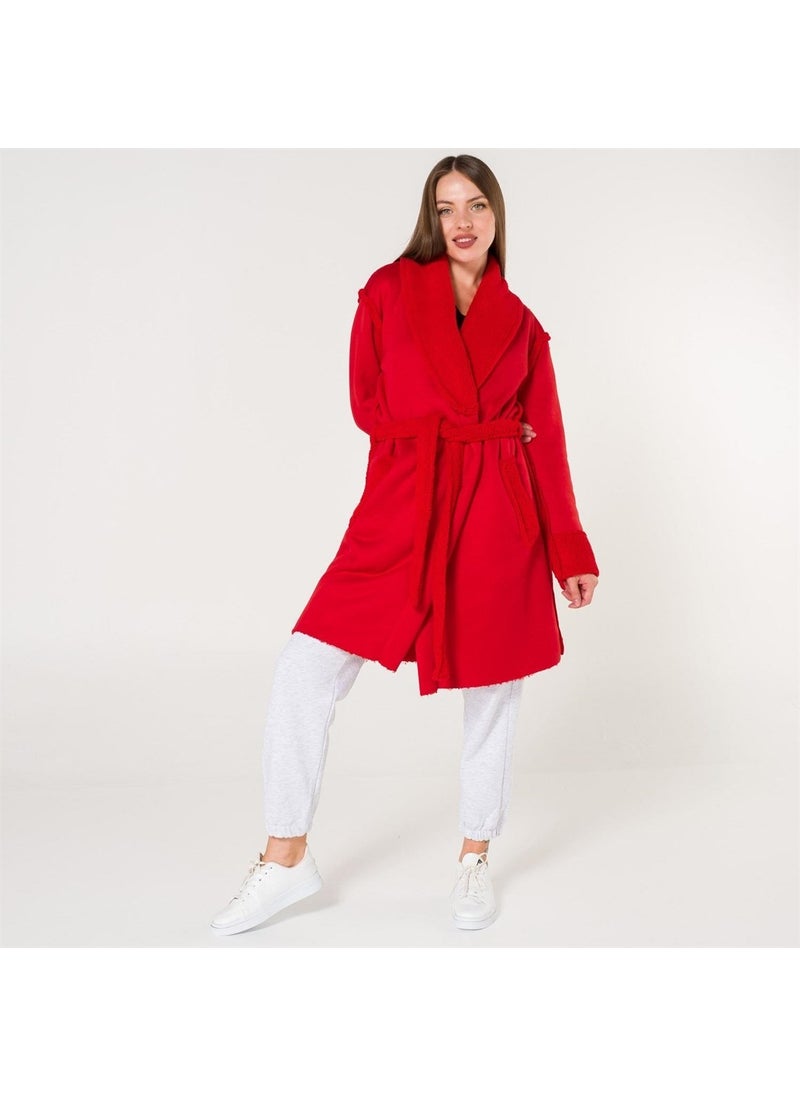Sherpa Faux Wool Teddy Plush Women's Dressing Gown