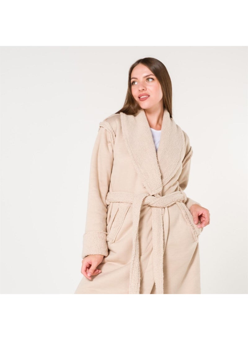 Sherpa Faux Wool Teddy Plush Women's Dressing Gown