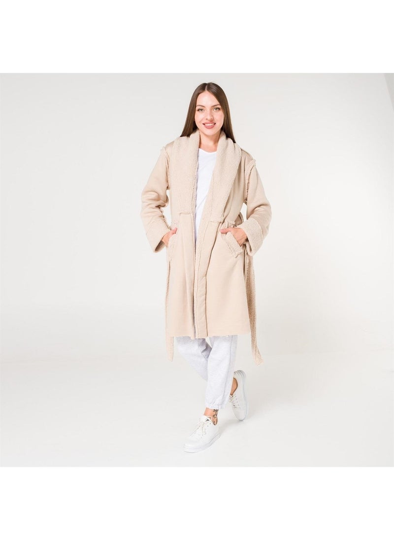 Sherpa Faux Wool Teddy Plush Women's Dressing Gown
