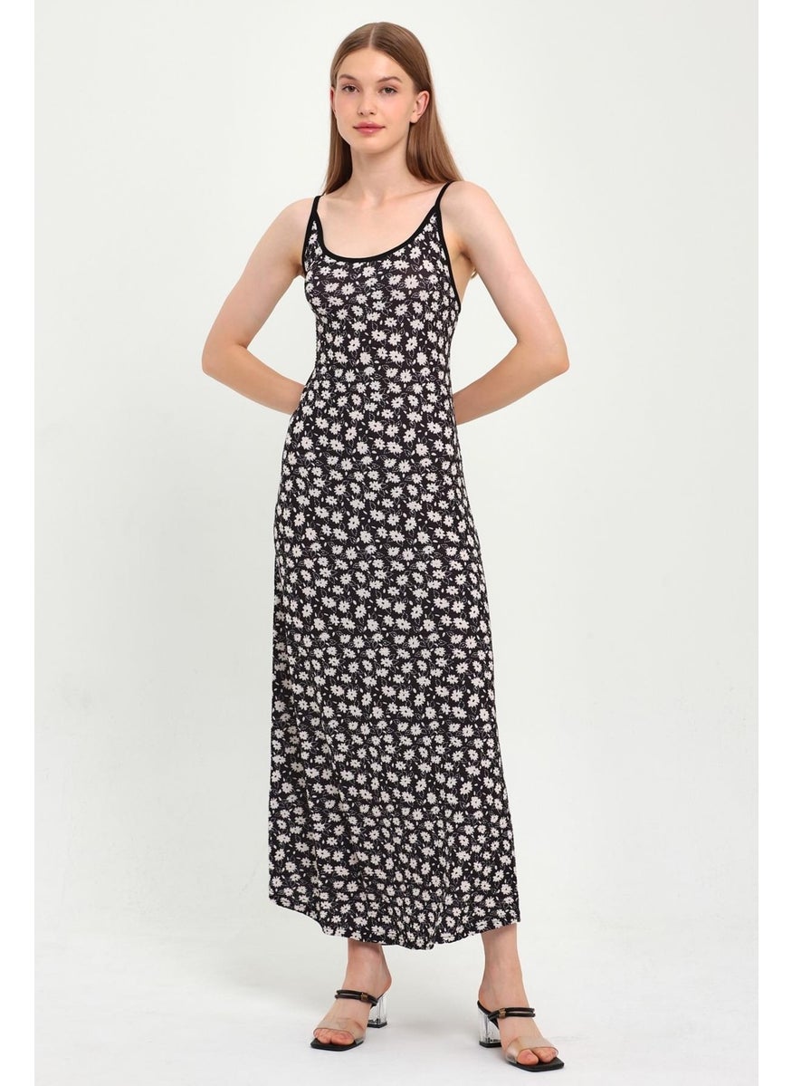 Thin Strappy Long Dress B23 005204