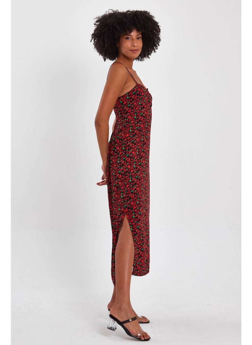 Alexandergardı Backless Dress with Low-cut Slit (B23-0084)