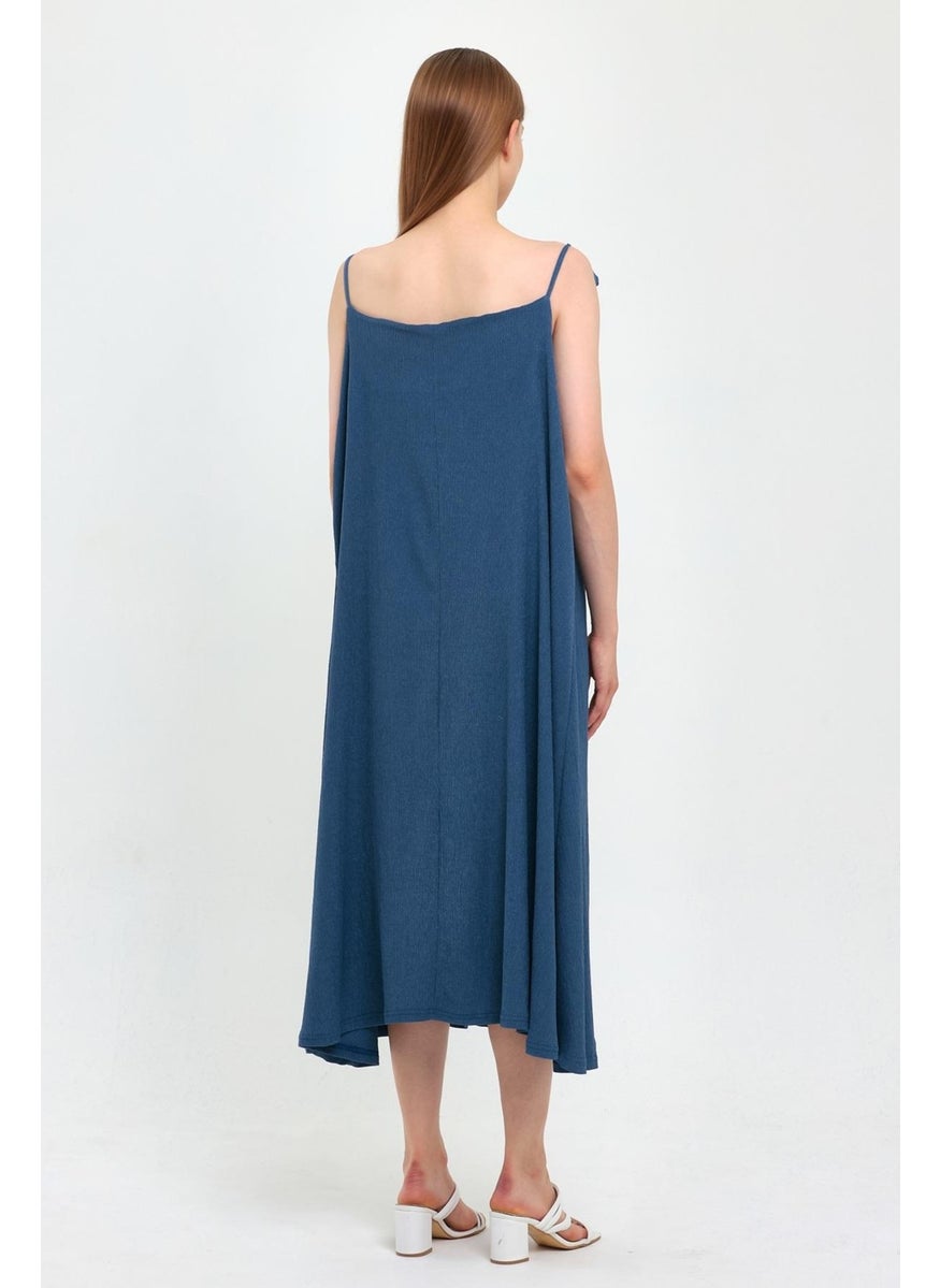 Tie Detailed Strappy Midi Dress (B23-00133)