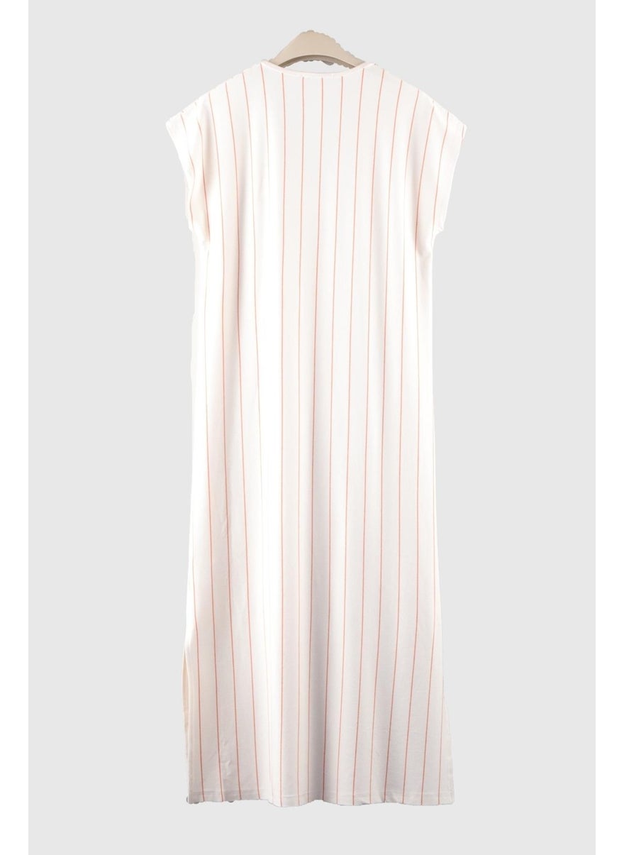 Slit V-Neck Dress (B23-229)