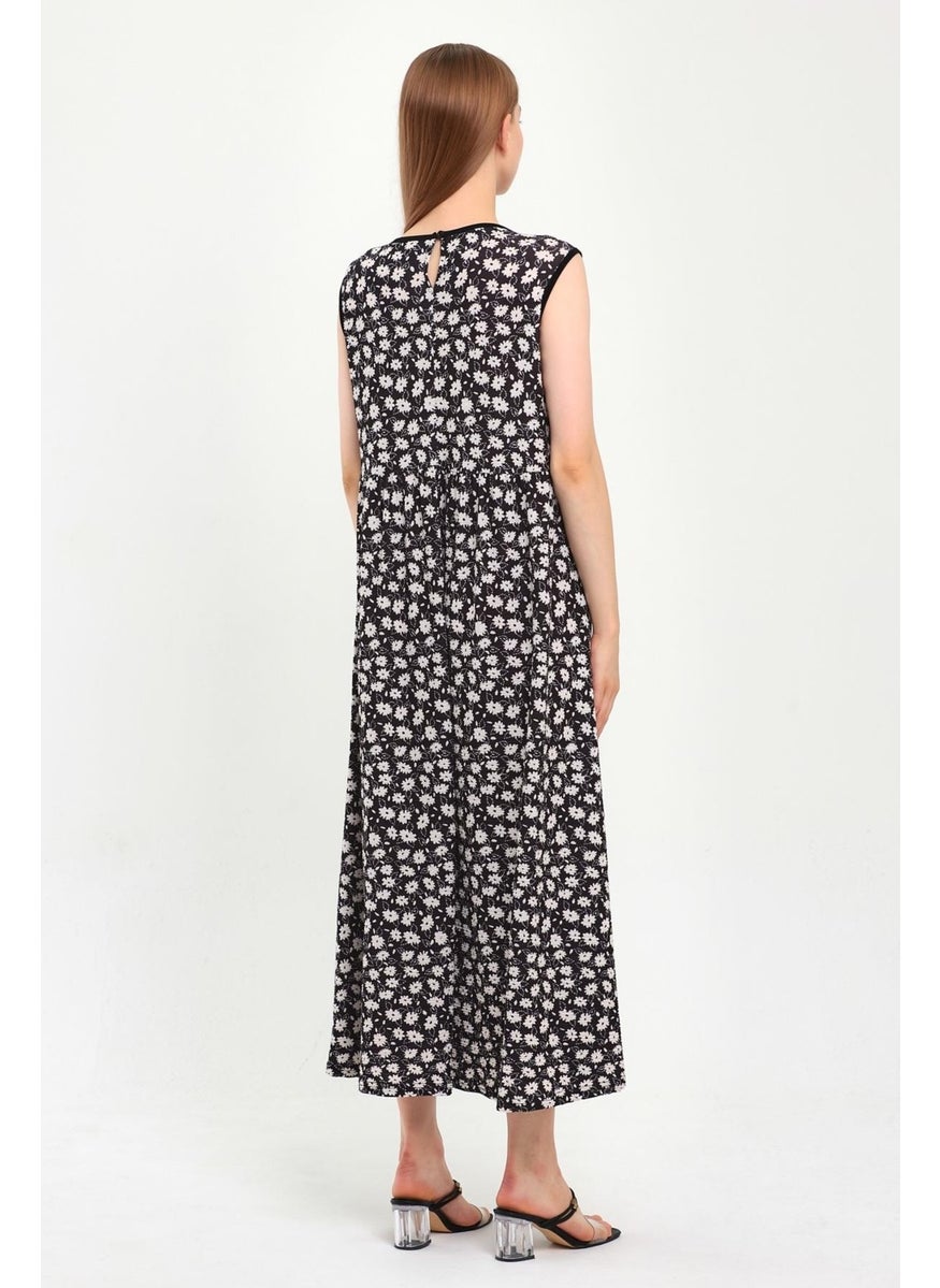 Piping Sleeveless Long Dress (B23-479 00)