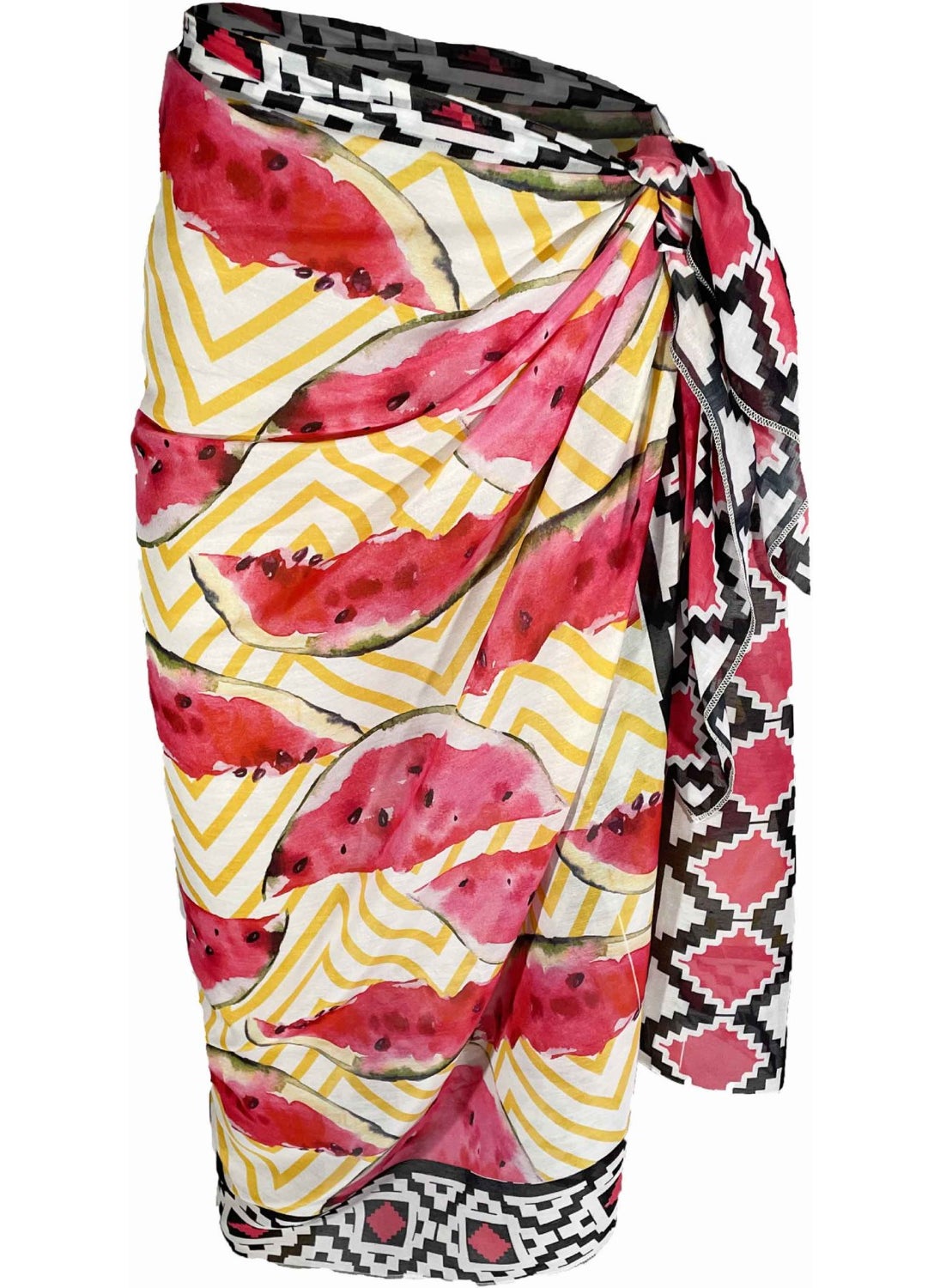 Amara Geometric Watermelon Pattern Pareo