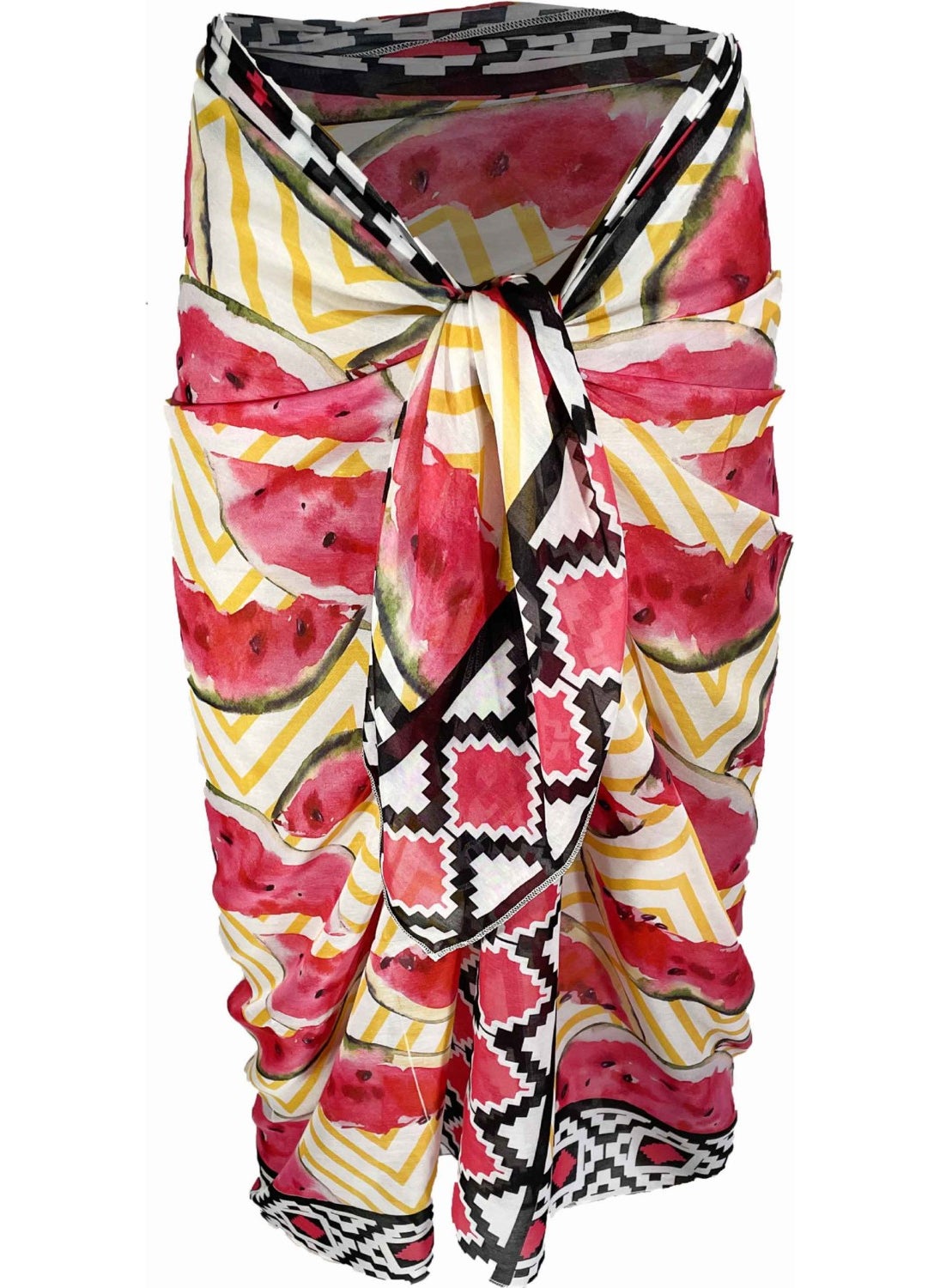 Amara Geometric Watermelon Pattern Pareo
