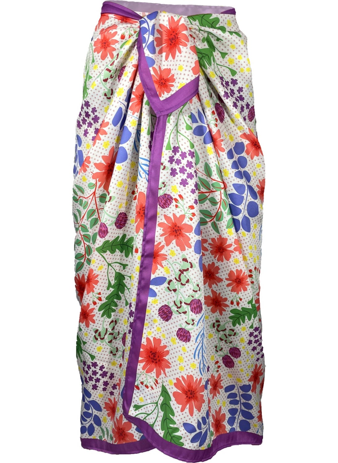 Lana-Crispy Flower Pattern Pareo See-through Shiny FABRIC-95CM*145CM