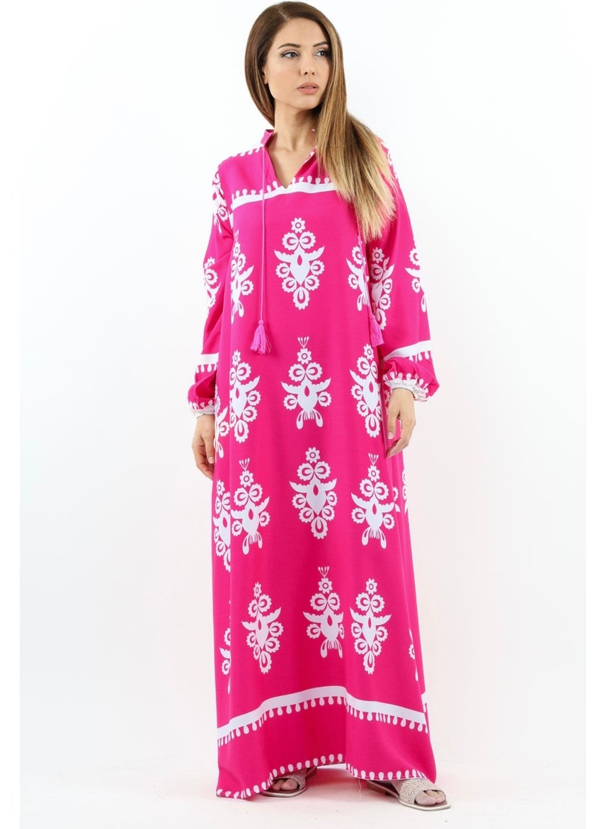 Prive Long 145 cm Maxi Length 95% Cotton Pink Summer Long Dress