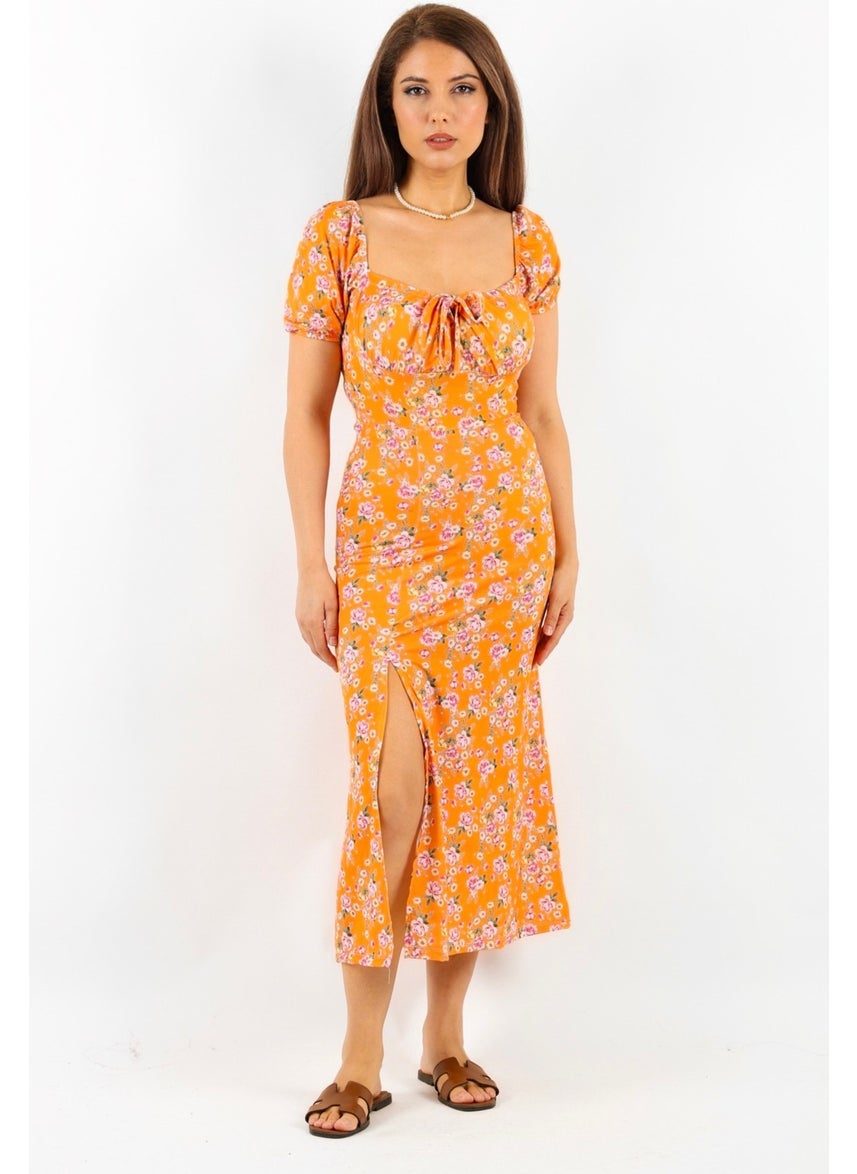 Floral Print Midi Dress