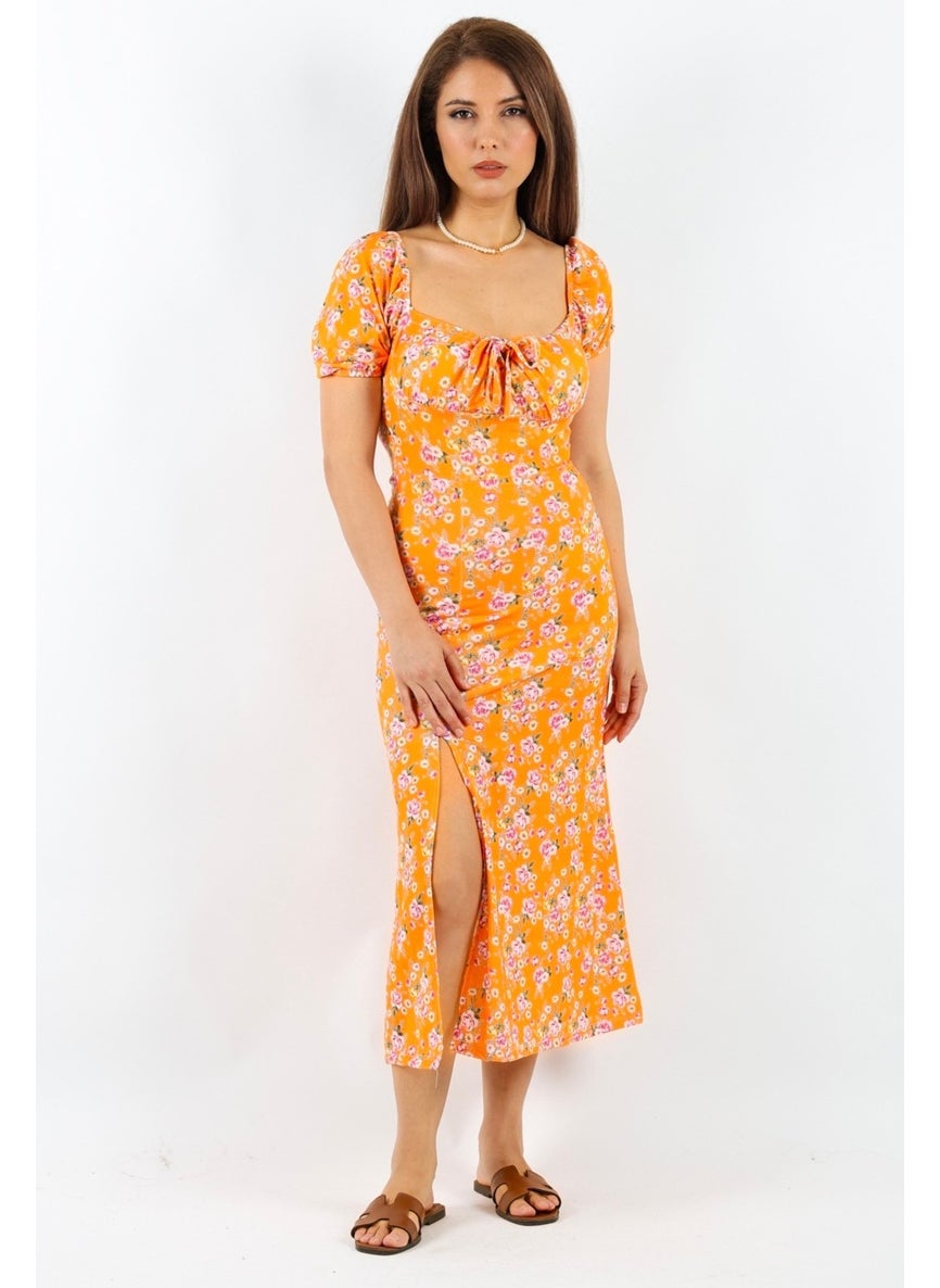 Floral Print Midi Dress