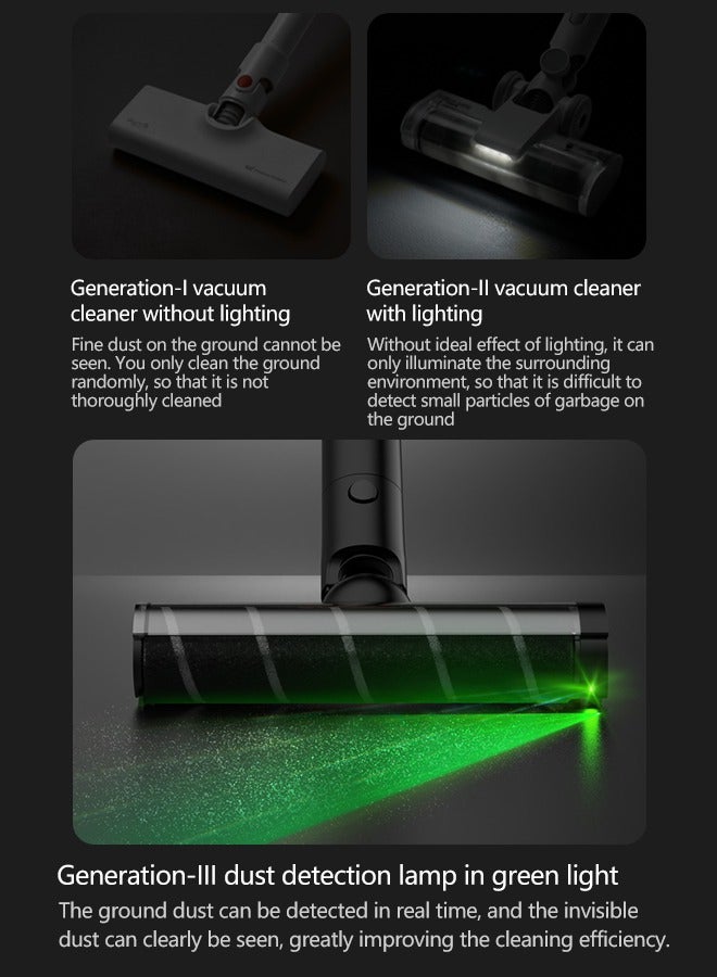Cordless Portable Vacuum Cleaner Lightweight, Rechargeable, Powerful Suction with Multiple Attachments for Home, Car, and Office Use 240 W T30 Black