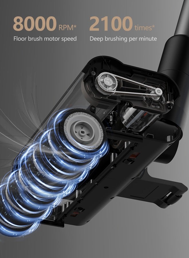 Cordless Portable Vacuum Cleaner Lightweight, Rechargeable, Powerful Suction with Multiple Attachments for Home, Car, and Office Use 240 W T30 Black