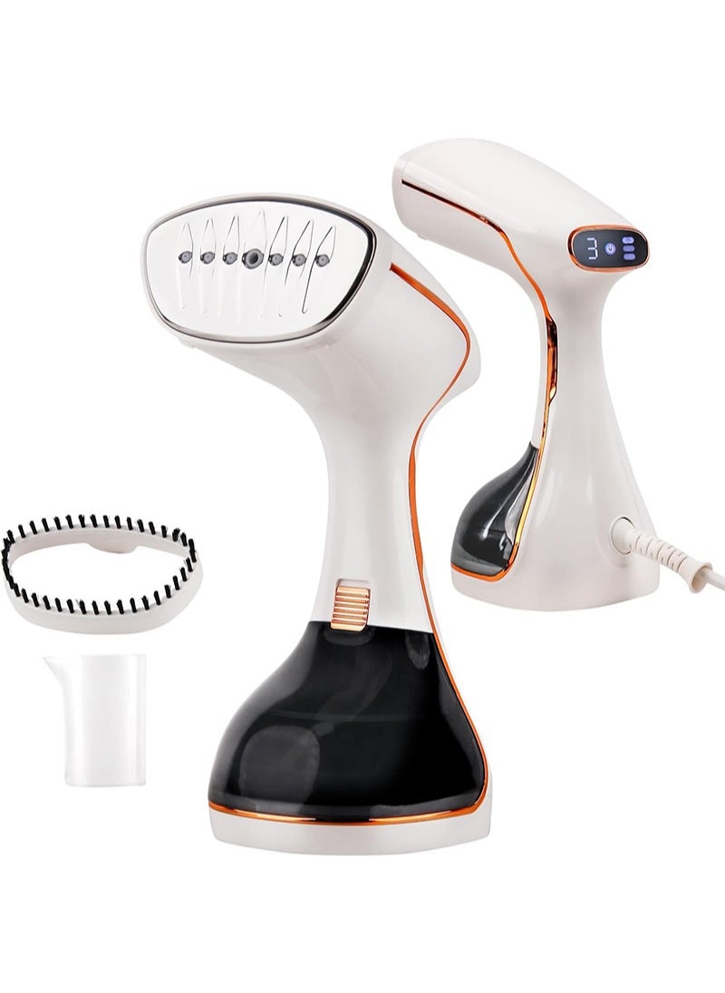 Steamer Iron, Portable Clothes Steamer for Clothes, Handheld Steamer with 3 Steam and Water Tank for Wrinkle Removal with Fabric Brush for Home, Dorm, Travel