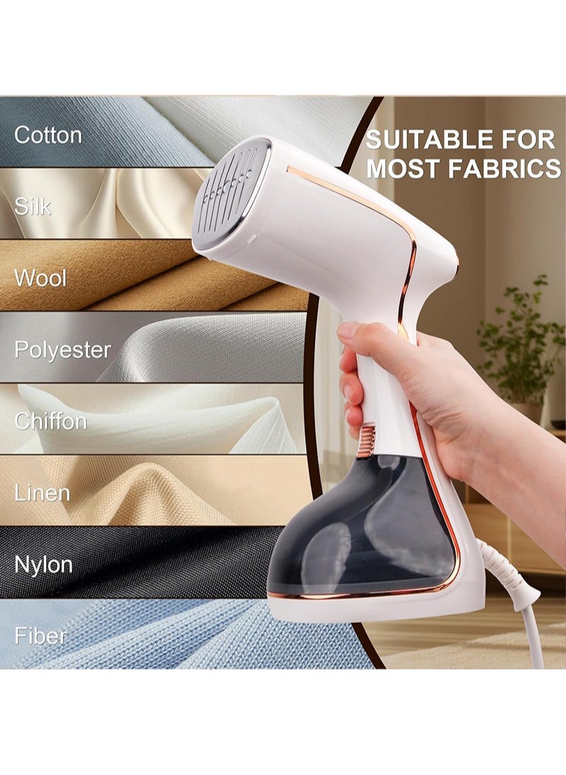 Steamer Iron, Portable Clothes Steamer for Clothes, Handheld Steamer with 3 Steam and Water Tank for Wrinkle Removal with Fabric Brush for Home, Dorm, Travel