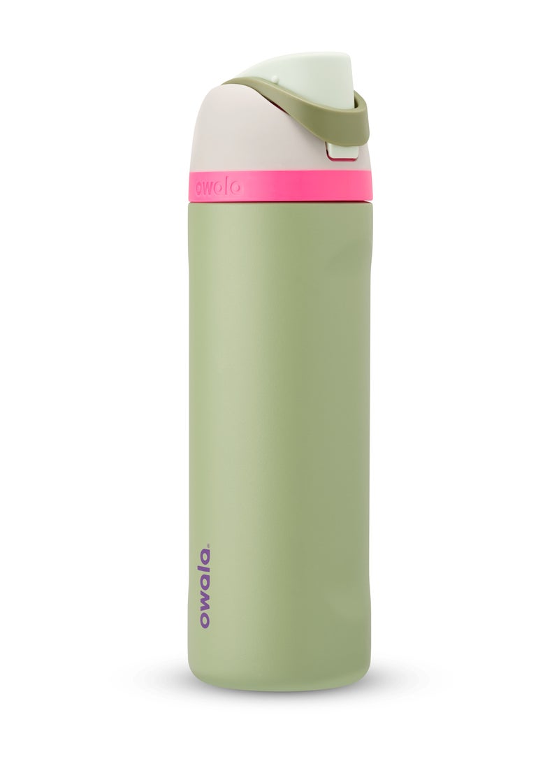FreeSip Insulated Stainless Steel Water Bottle with Straw for Sports, Travel, and School BPA-Free Sports Water Bottle, 24 oz