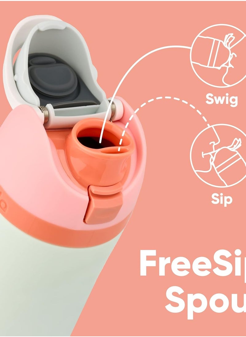 FreeSip Insulated Stainless Steel Water Bottle with Straw for Sports, Travel, and School BPA-Free Sports Water Bottle, 24 oz