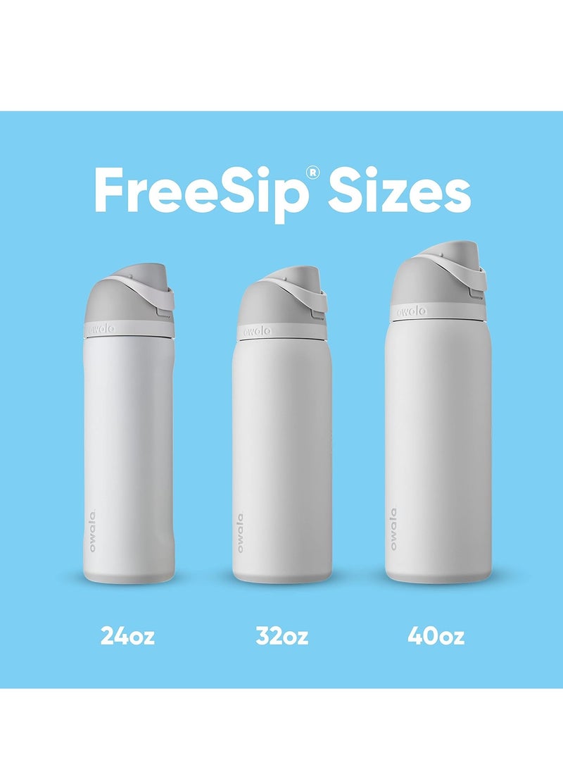 FreeSip Insulated Stainless Steel Water Bottle with Straw for Sports, Travel, and School BPA-Free Sports Water Bottle, 24 oz