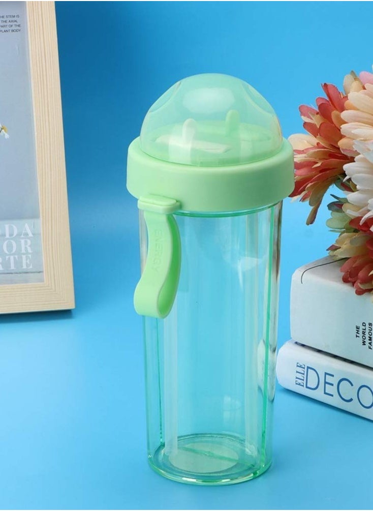 21oz Water Bottle, Portable Dual-Use Drink Cup for Travel, Sports  Outdoor Activities, Includes 2 Straws for Home, Camping  Cycling