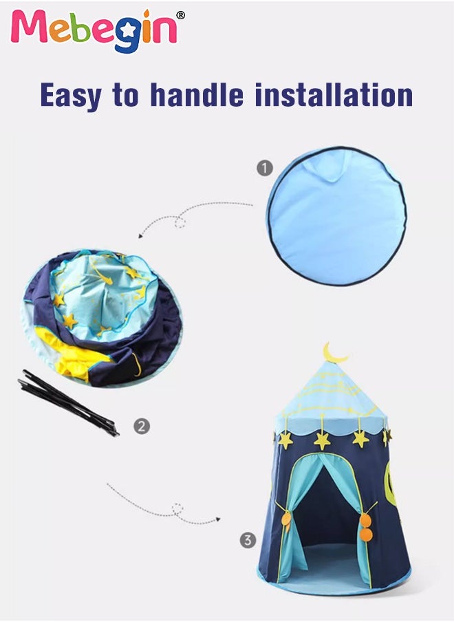 Kids Play Tent with Several Windows, Large Space Play House for Kids, Portable Tent for Indoor and Outdoor, Easy Installation, Suitable 2 Adults and 2 Kid, Ideal for Bedroom, Playroom or Basement, 1