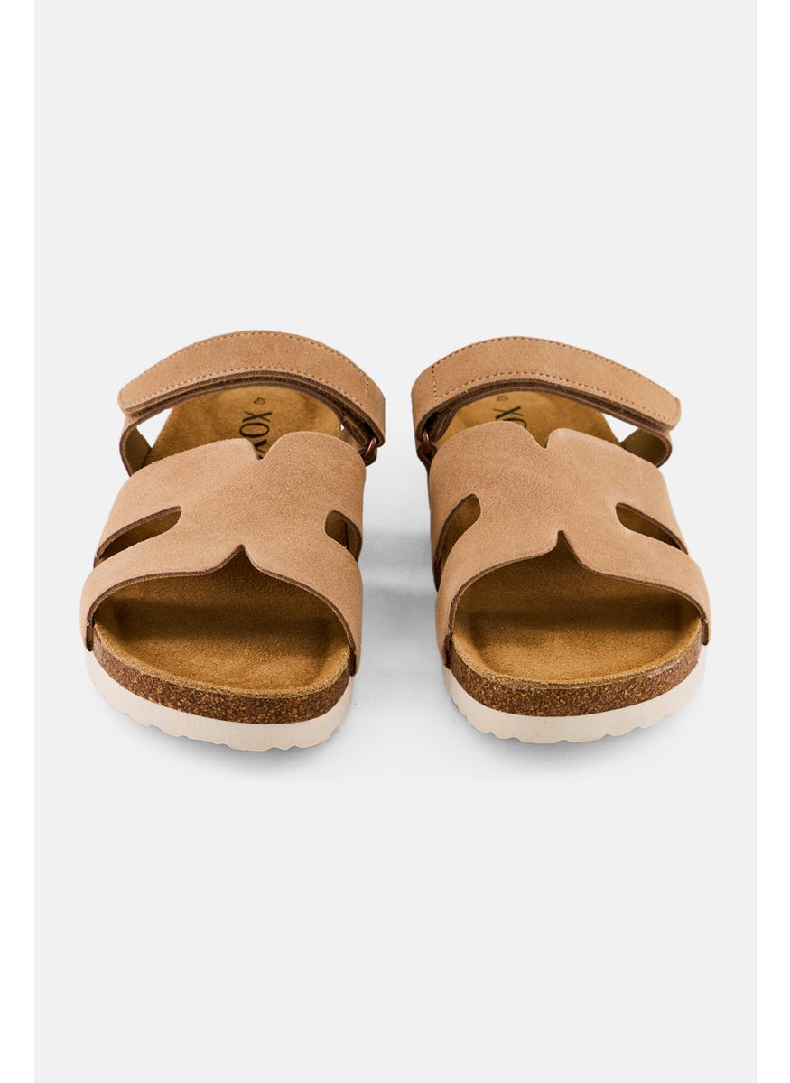 Women Slip On Cork Sandal, Beige