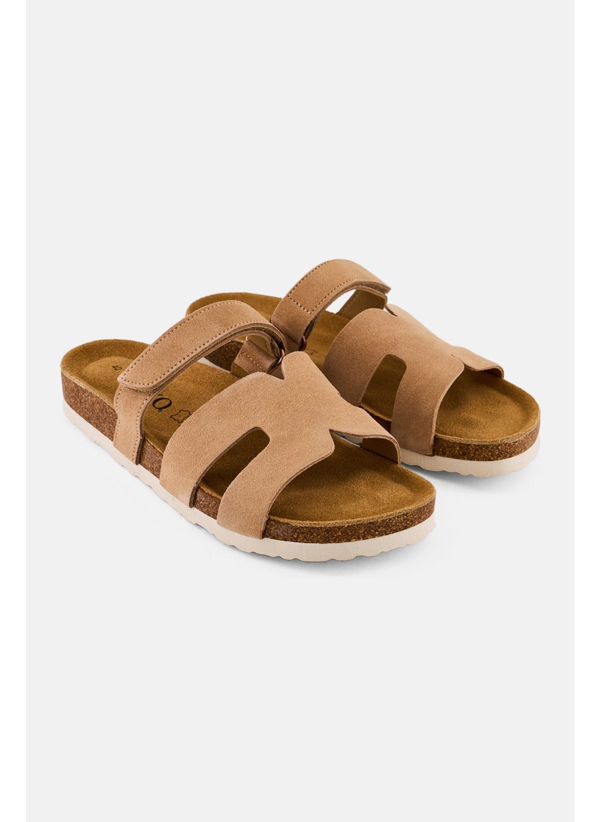 Women Slip On Cork Sandal, Beige