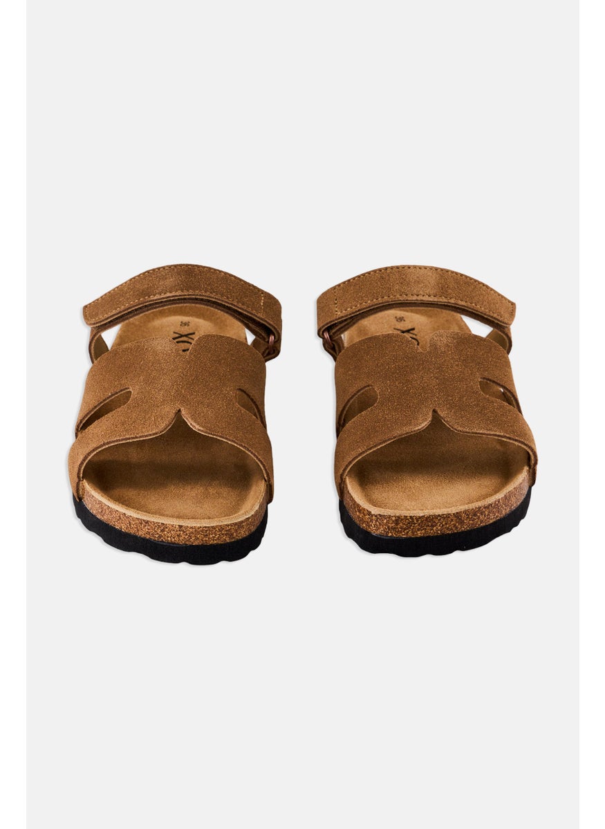 Women Slip On Cork Sandals, Brown