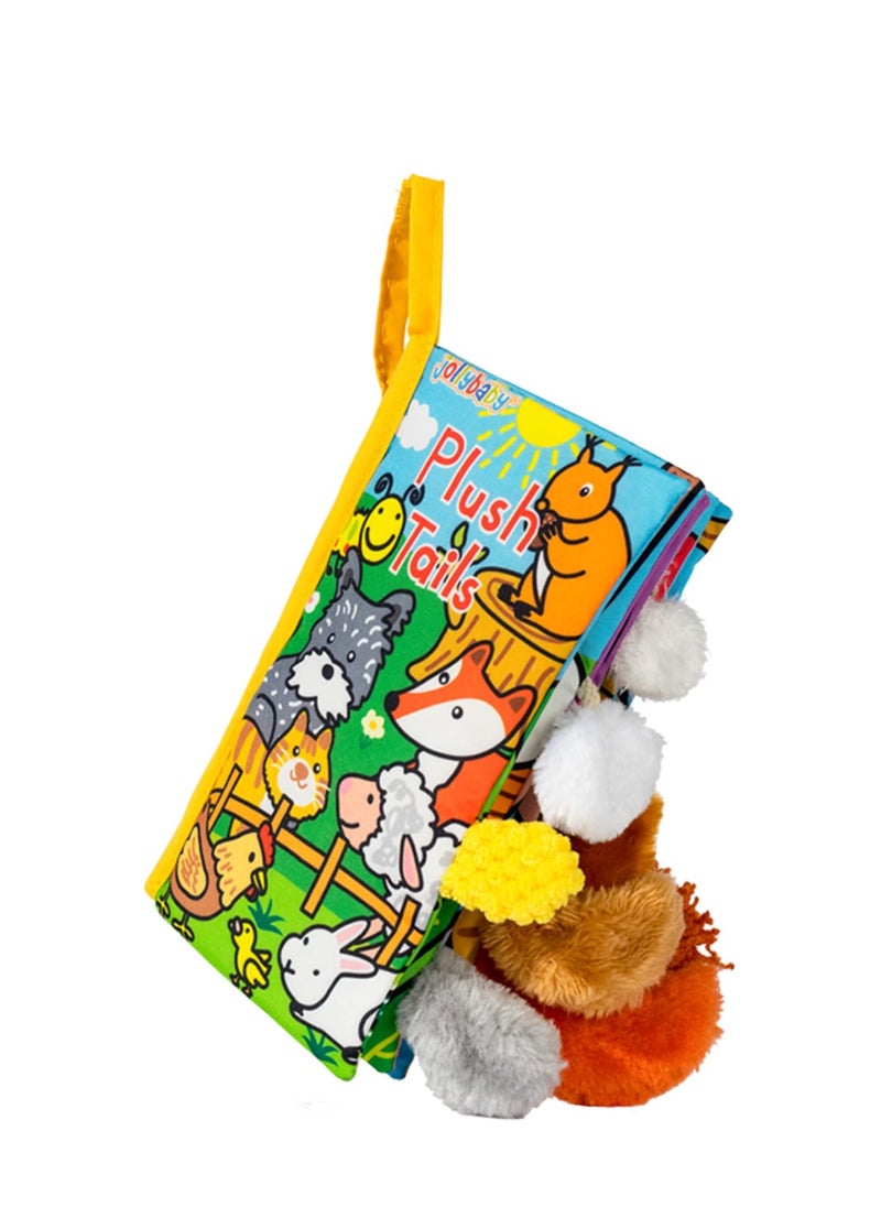Baby Cloth Books, Touch  Feel Crinkle Soft Books, for Infants Babies, Toddler Early Educational Interactive Stroller Toys, Baby Girl  Boy Gift(Plush Tails)