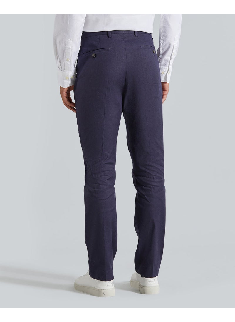 Slim Fit Cotton Linen Suit Pants