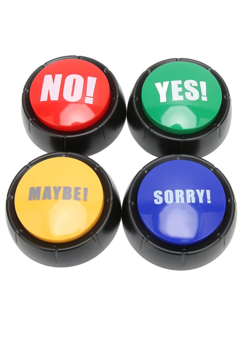 4Pcs Interactive Dog Communication ons Pet Training Buzzer with Yes No Maybe Sounds Ideal for Cats and Dogs