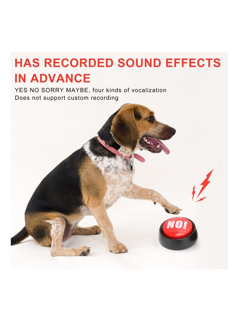 4Pcs Dog Training Buzzer with Yes/No/Sorry/Maybe Sounds, Interactive Pet Communication Toy for Cats  Dogs, Language Learning Tool