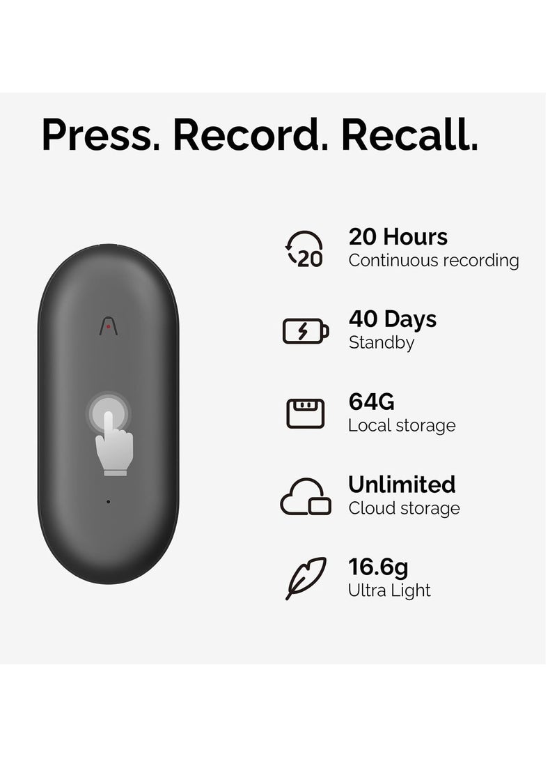 PLAUD NotePin – Wearable AI Voice Recorder for Effortless Note-Taking