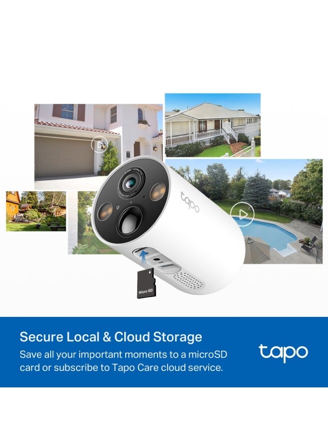 Tapo 2K 4MP QHD Solar Security Camera Kit with Rechargeable Battery and Solar Panel for Continuous Power