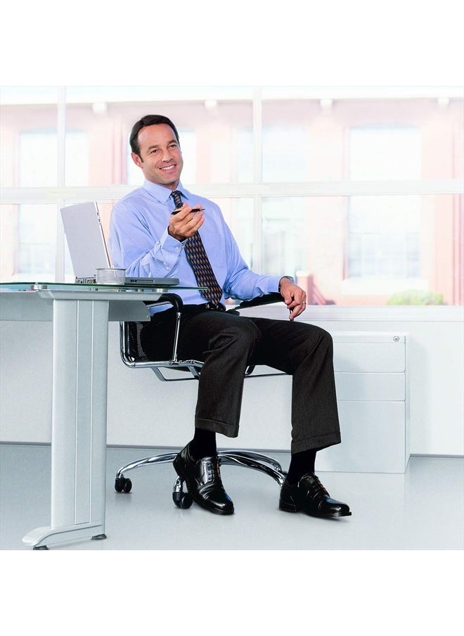 Mens Dress Knee High Closed Toe Compression Stockings, Professional Quality, Stylish Legware for All Day Comfort, with Elegant Rib Design, Compression Class- 8-15